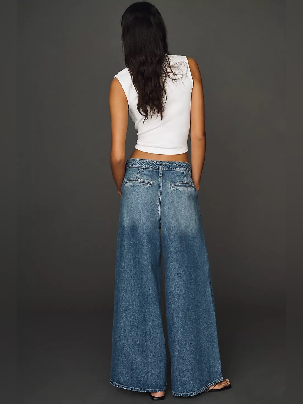 Pilcro Pleated High Rise Wide Leg Jeans - Picture 4 of 8